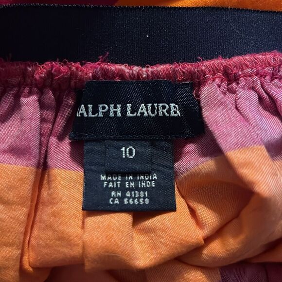 Polo Ralph Lauren Little Girl Stripe Skirt Orange And Pink New With Tags - Picture 3 of 3